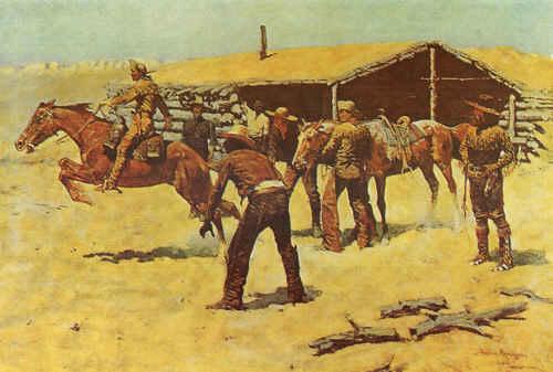 Frederick Remington Coming and Going of the Pony Express China oil painting art
